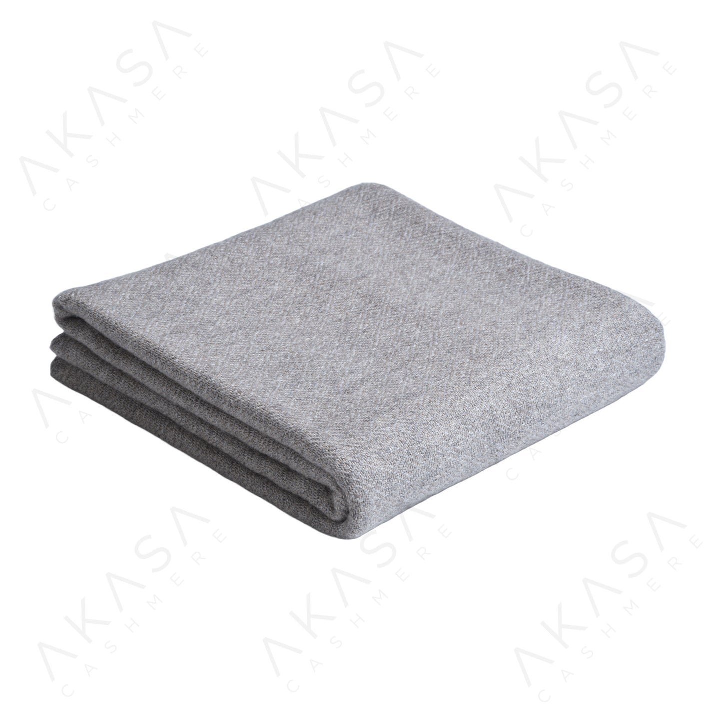 毛毯－藍灰淺菱格 ASK004