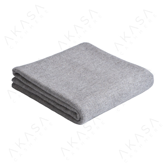 毛毯－藍灰淺菱格 ASK004