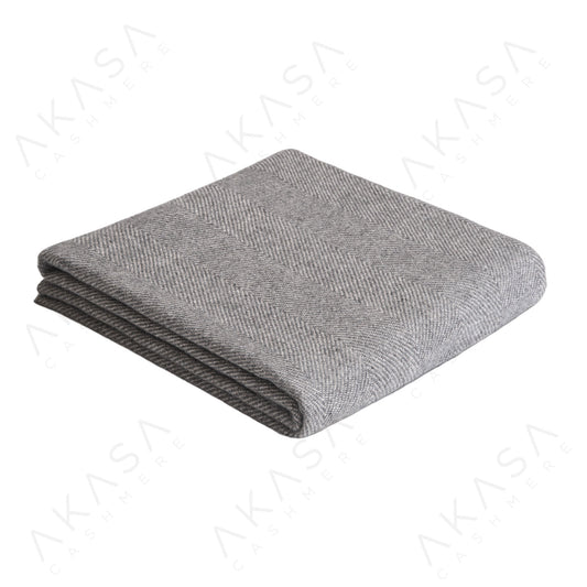 毛毯－暗灰人形條紋 AKS010